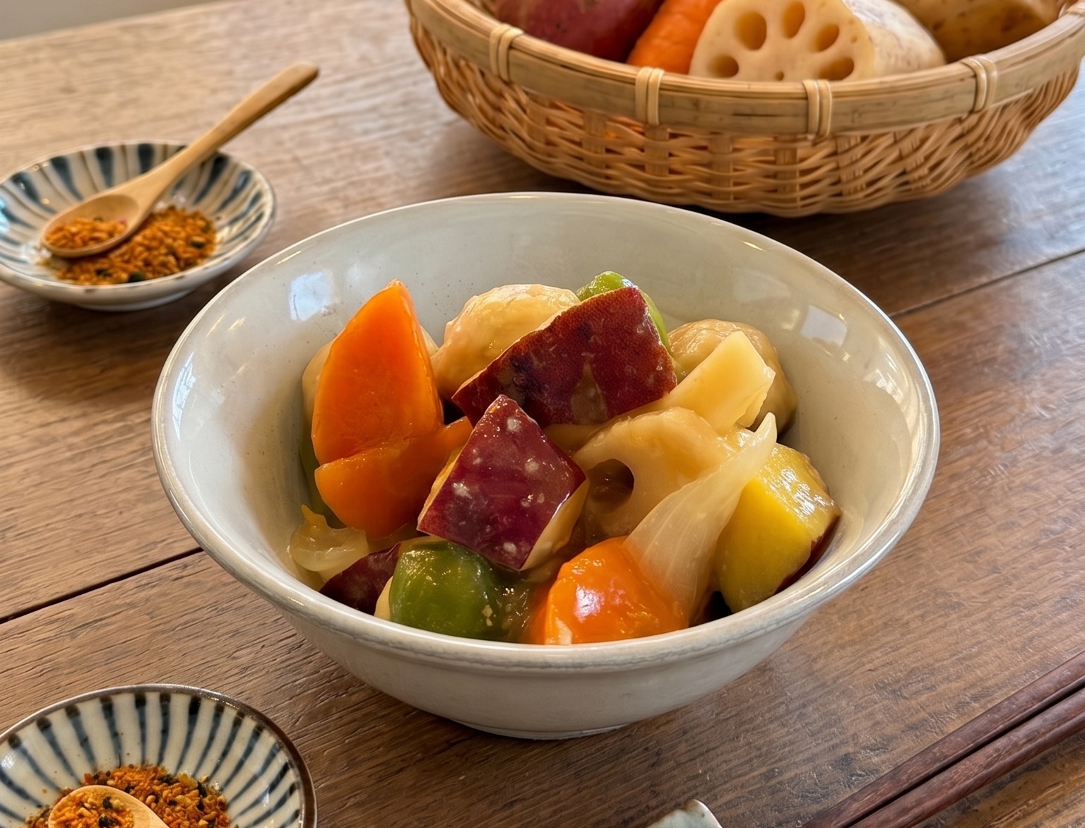 鶏団子と根菜の黒酢あん.jpg